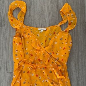 Madewell floral tie top